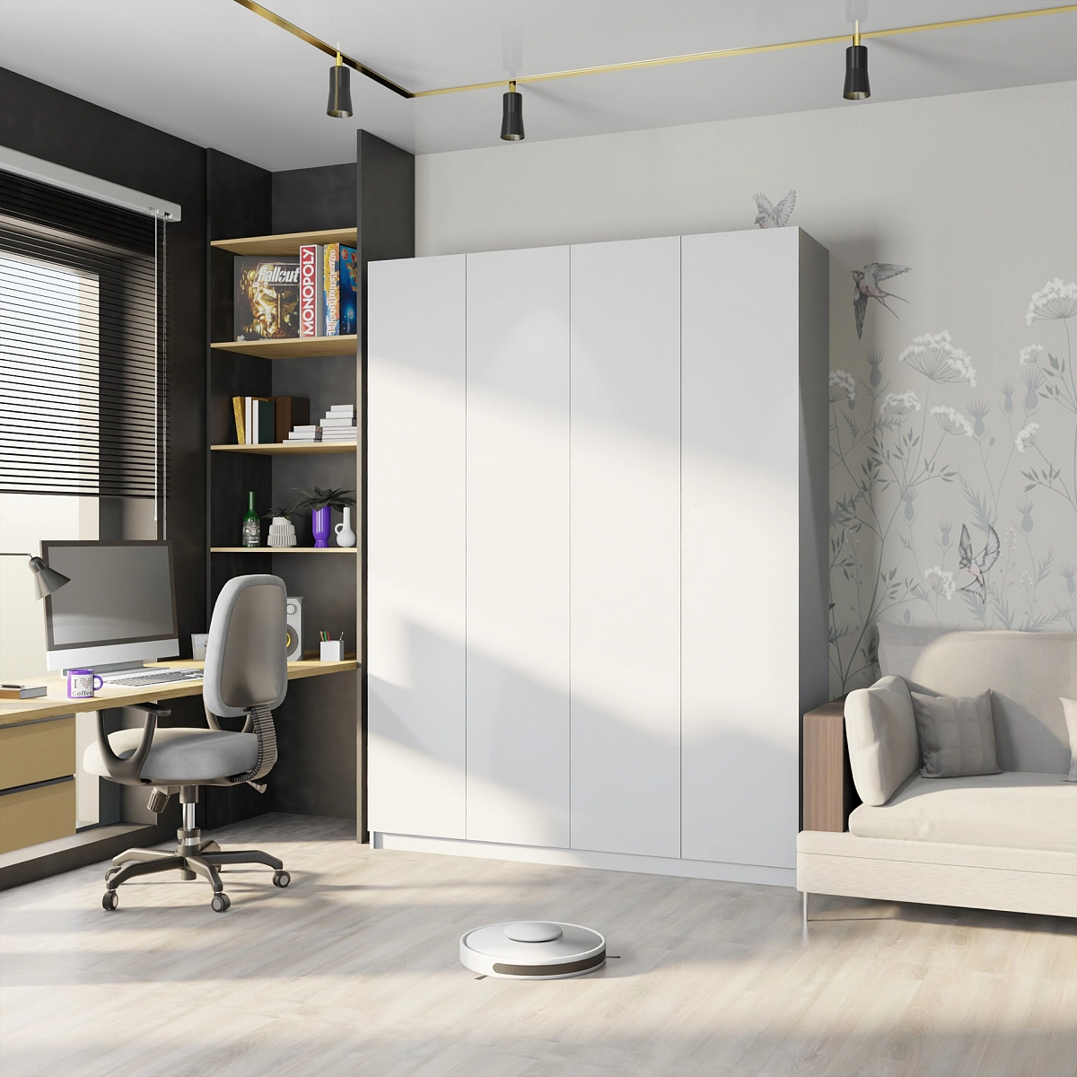Шкаф Альтаир Серый
